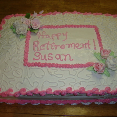 Retirement Cake Buttercrea