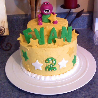 Evan's Barney Birthday Cake