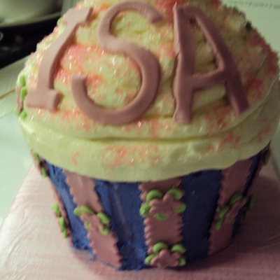Pink & Purple Sparkly Giant Cupcake