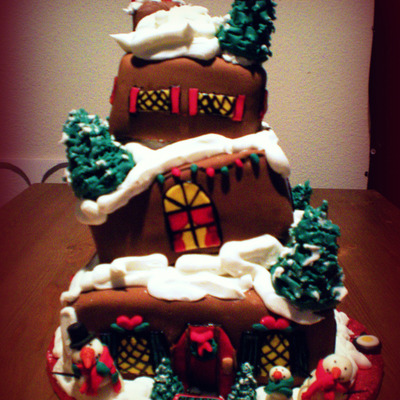 Gingerbread House Topsy Turvy