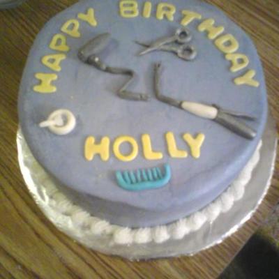 Beauty School Birthday Cake