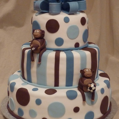 Monkey Baby Shower Cake