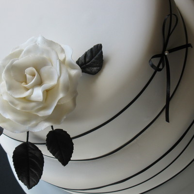 Ivory Rose Wedding Cake