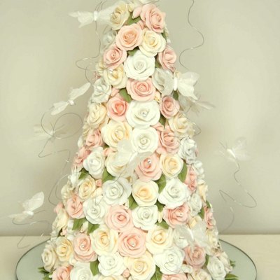 Romantic Rose Tower Cake
