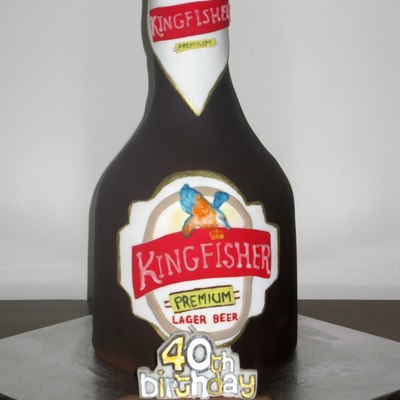 Kingfisher Beer Bottle Cake