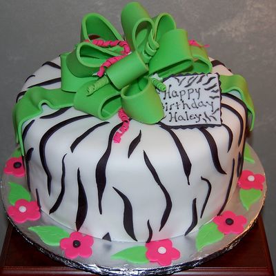 Zebra Birthday Cake