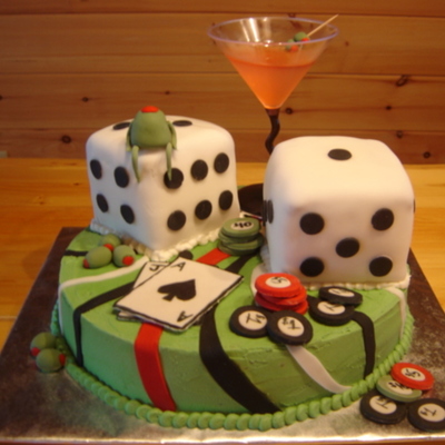 21St Birthday Cake Complete With Jello Shot Martini