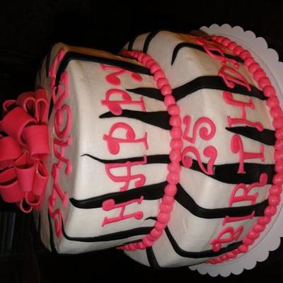 Zebra Design 2 Tier Cake