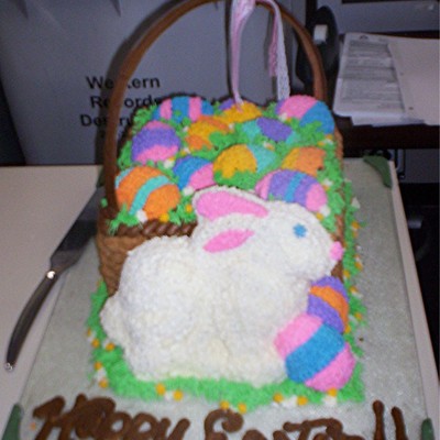 ::bunny And Basket Full Of Eggs::