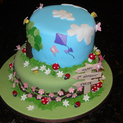 1St Birthday Garden Cake