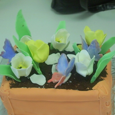Flower Pot Birthday Cake