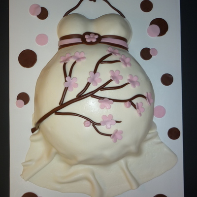 Cherry Blossoms Pregnant Belly
