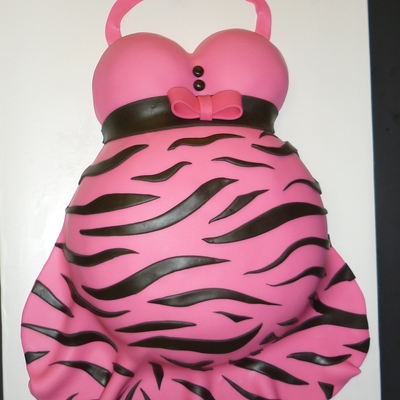 Zebra Stripe Pregnant Belly