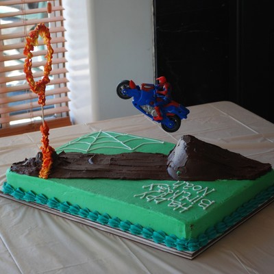 Spiderman Motorcycle Jump!