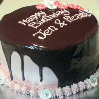 Pink Buttercream, Chocolate Ganache