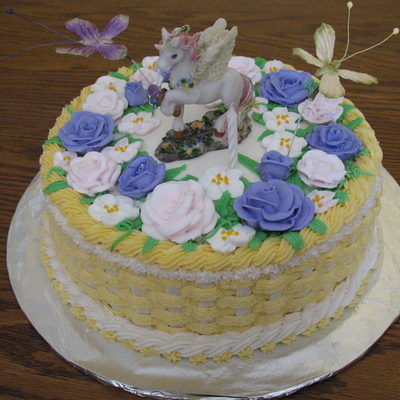 Unicorn In The Fowers