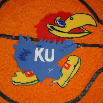 Jayhawk Basketball Cake