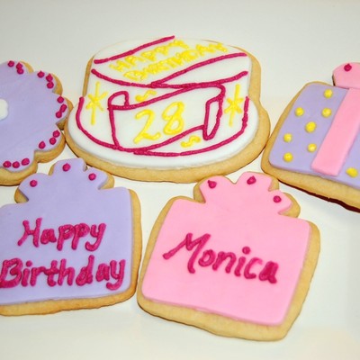 Birthday Cake And Present Cookies