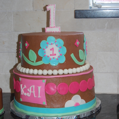 Girl 1St Birthday Cake
