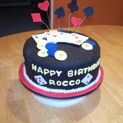 Cards And Poker Chips Cake