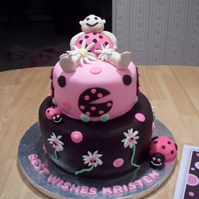 Lady Bug Baby Shower Cake