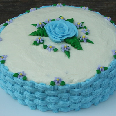 Blue Basket Cake
