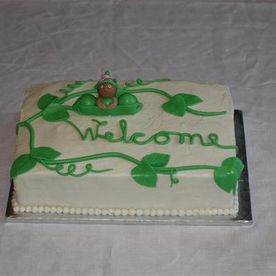 Pea Pod Baby Shower Cake