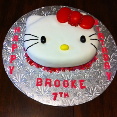 Hello Kitty Fondant Birthday Cake