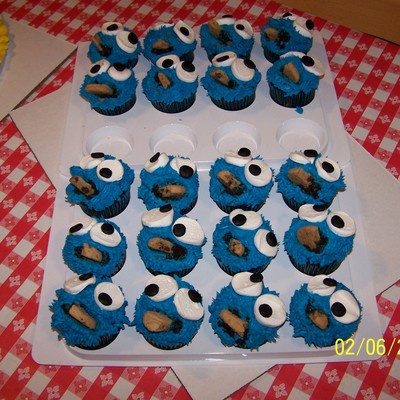 Cookie Monster Cupcakes
