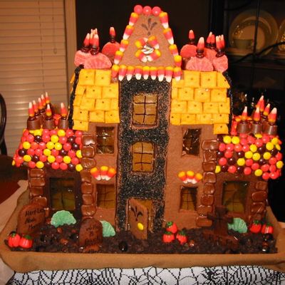 Halloween Gingerbread Haunted House