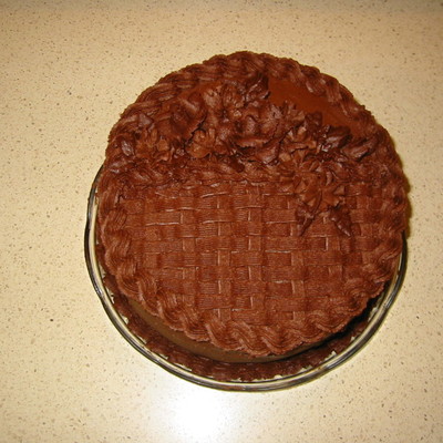 Chocolate Basket Of Flowers