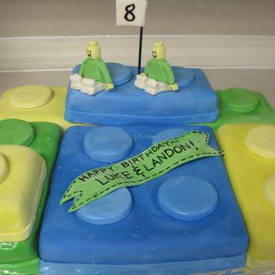 Lego Cake For Twin Boys