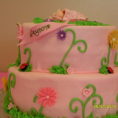 Garden Themed Baby Shower Cake