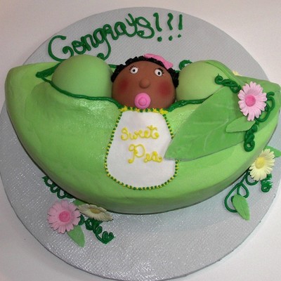 Pea In A Pod Baby Shower Cake