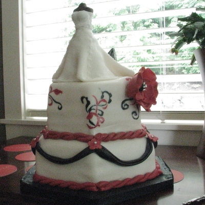 Black, White, Red Bridal Shower
