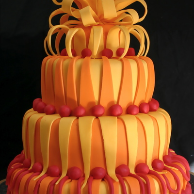 Yellow Orange Red Modern Art