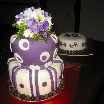 Purple 40Th Birthday Cake