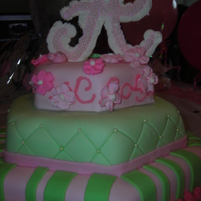 Girl Pink And Green Birthday