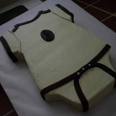 Monogram Onesie Cake & Cupcakes