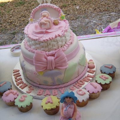 Baby Shower Basinnete Cake