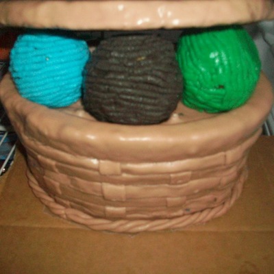 Sewing Basket With Yarn