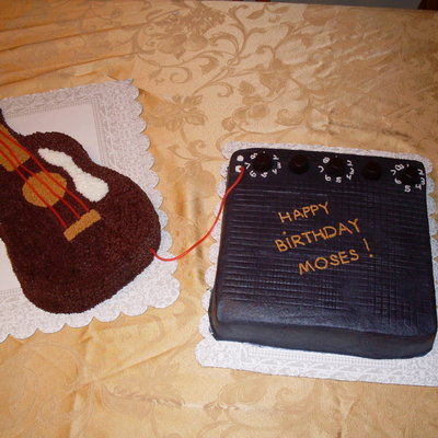 Guitar And Amp Cake