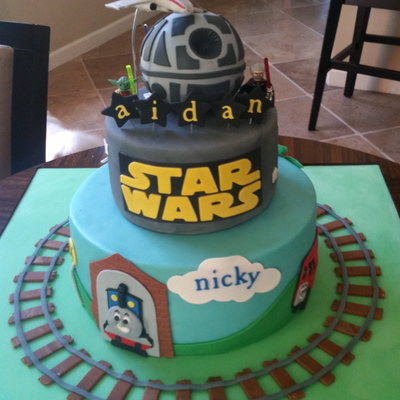 Star Wars & Thomas The Train Cake