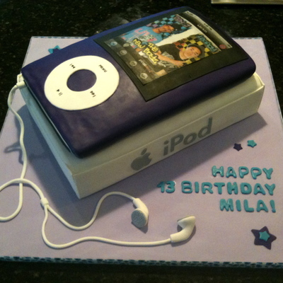Purple Ipod Birthday Cake