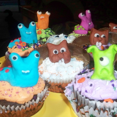 Halloween Monster Cupcakes