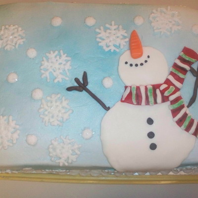 Snowman Cake