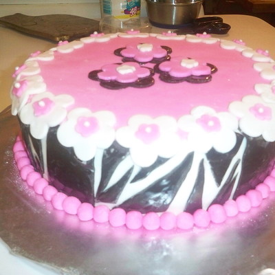 Fondant Zebra Cake