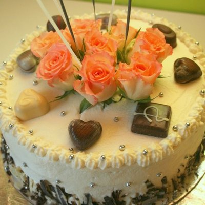Flower Cream Cake