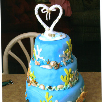 Sea Shell Wedding Cake