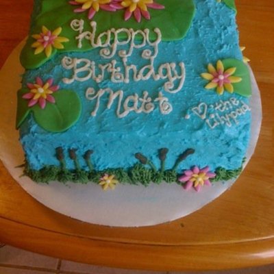 Lilypad Is Name Of Our Small Group, Cake For Pastor Matt's Bday
